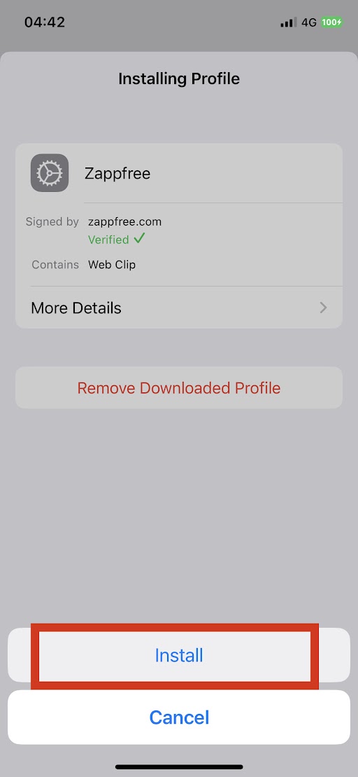 Zappfree install guide for iOS 16.2 jailbreak - Step 5