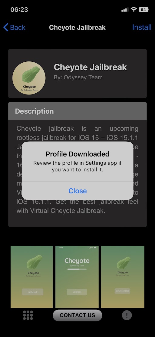 How To Install Virtual Cheyote Jailbreak - Step 5