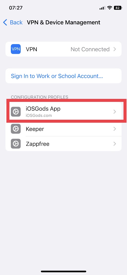 How to remove iOSGods App - Step 3