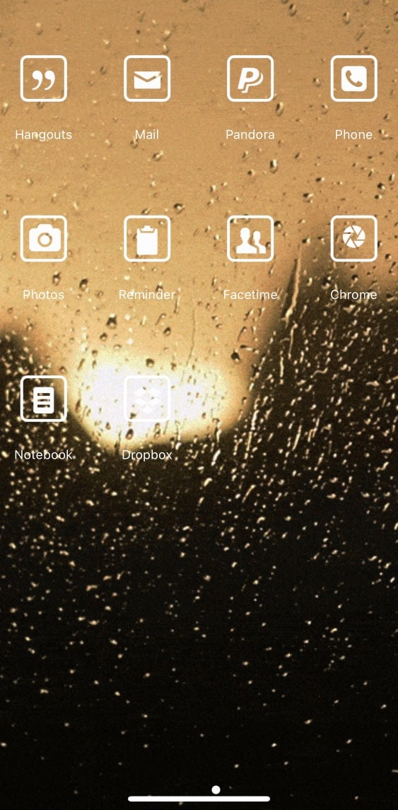 Rainy Drops iPhone Themes