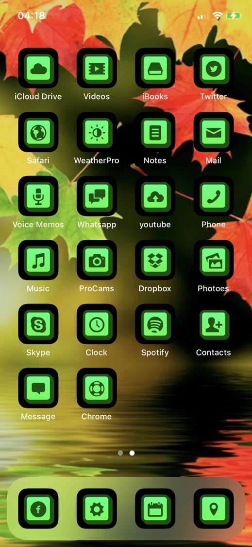 Box Green iPhone Themes