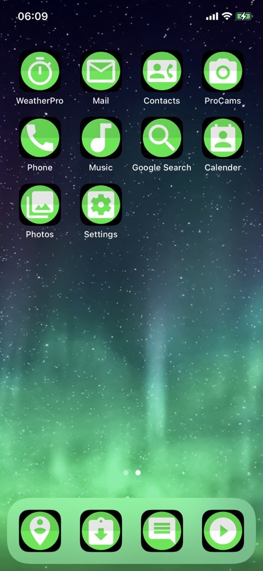 Greenios iPhone Themes