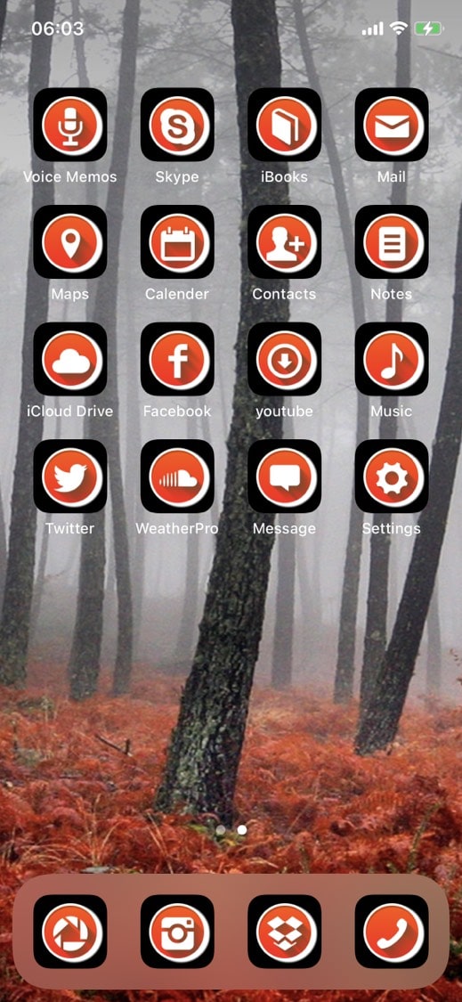 Orange Light iPhone Themes