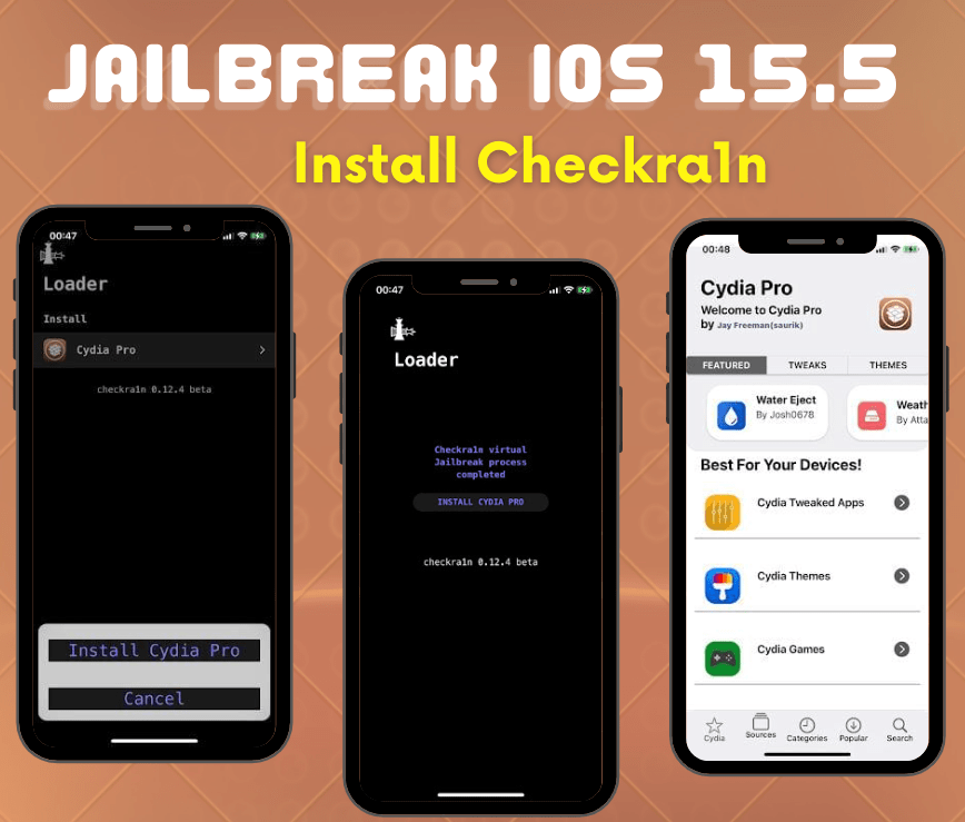 Checkra1n for jailbreak iOS 15.5