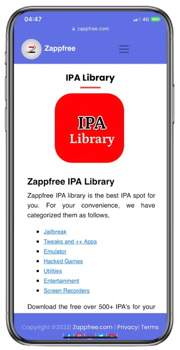 IPA Library for iOS 16.1 - iOS 16.1.2 Jailbreak