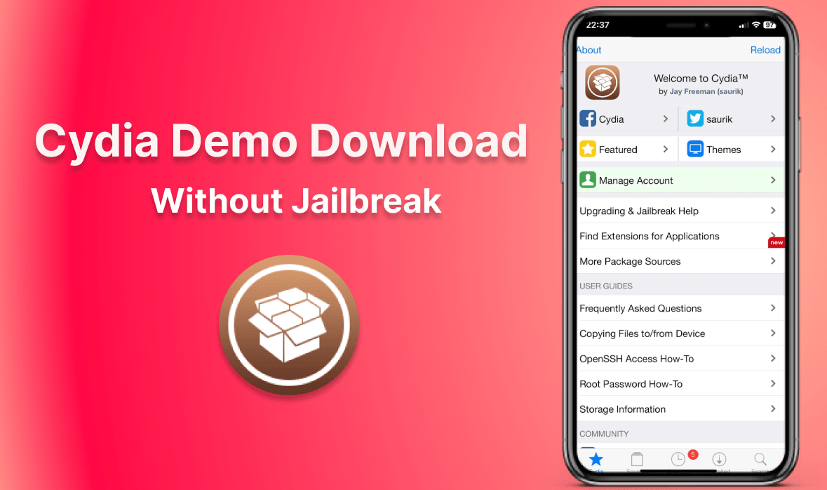 Cydia Demo for iOS 16.3 & 16.3.1 Jailbreak