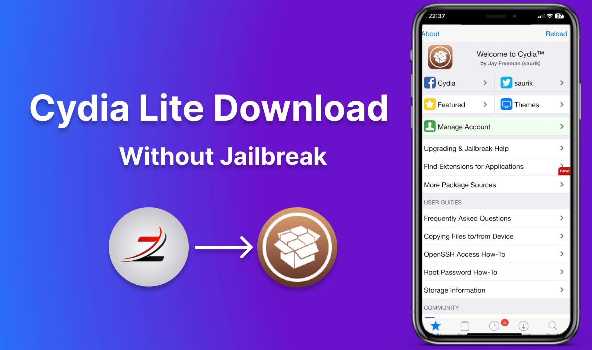 Cydia Lite for iOS 16.3 & 16.3.1 Jailbreak
