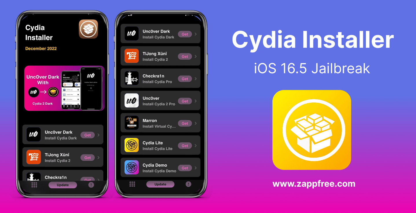 Cydia for iOS 16.5 Jailbreak