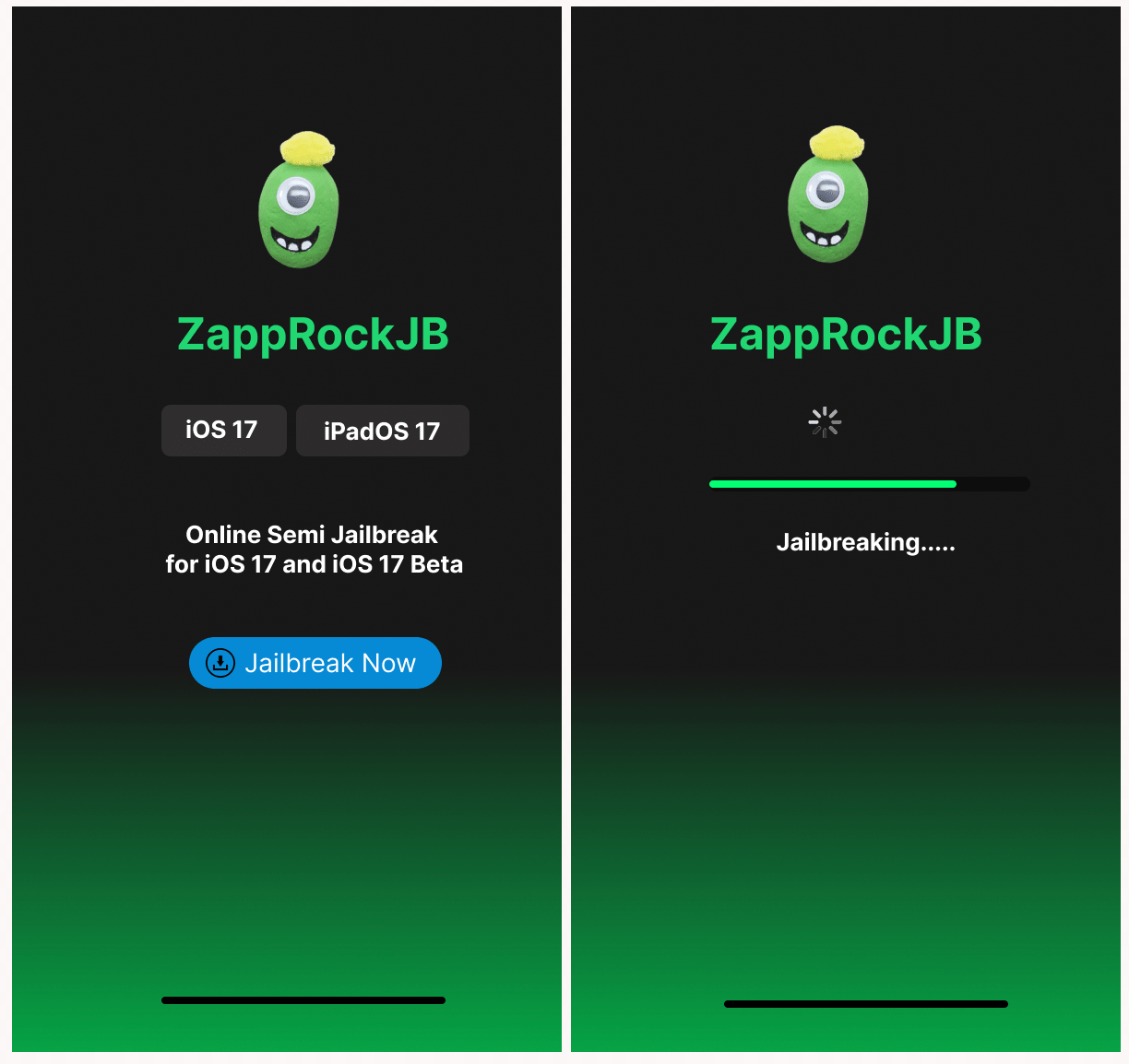ZappRockJb Online Semi Jailbreak for iOS 17