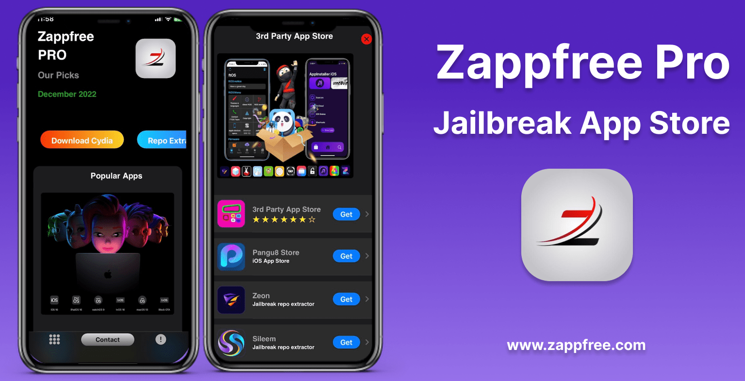 Zappfree Pro jailbreak App Store